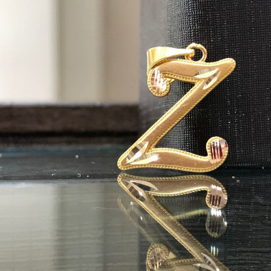 حرف Z من ذهب عيار 21  مجوهرات حنيفة